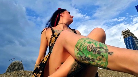 Hottie, tonguing, femdom mistress