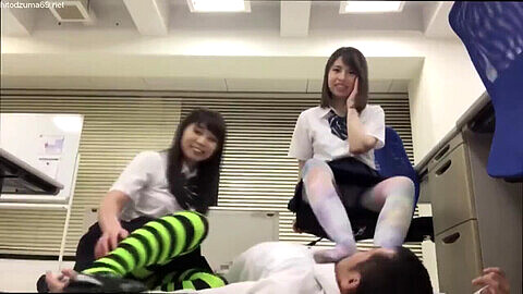 Gangbang feet, japanese schoolgirl rubber boots, boots japanese feet