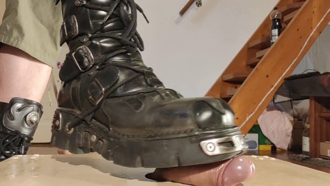 Dominant stepfather gives intense POV foot domination with his powerful New Rock boot