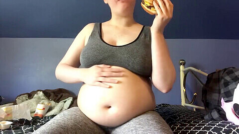 Stuffed belly, girl weight gain progression, fatter and fatter