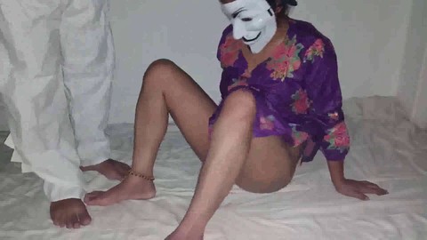 Arab and Bangladeshi couple indulge in steamy sex, female self-pleasure