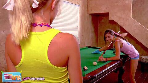 Teen lesbian hd, pool, billiards
