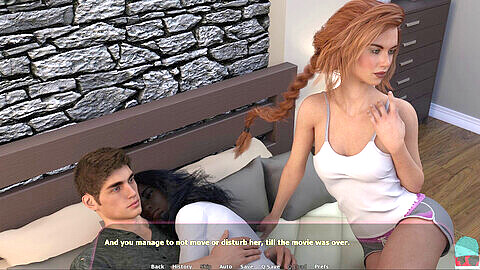 Haley's Story #16 - Step-sister's POV gameplay of pornographic visual novel on PC
