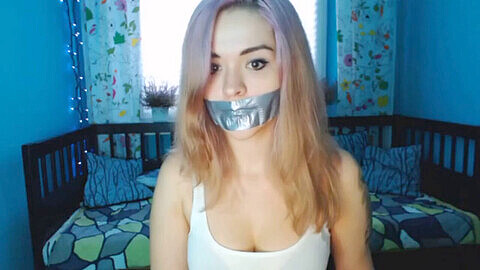 Duct tape, bound and gagged, tape and gag
