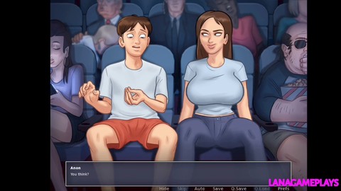 Хентай, девушка мастурбирует до оргазма, сама