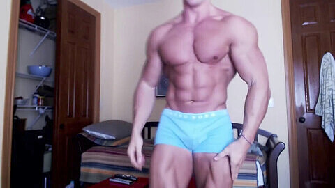 Muscle man, bodybuilder, perfect body