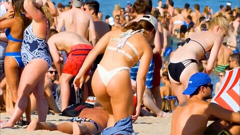 Bikini beach, bikini thong voyeur, bikini plag