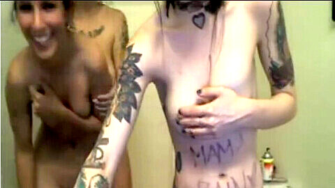 La nueva usuaria de webcam, Littlehuman Mamarain, y su amiga se entregan a una sensual exhibición de chocolate en el baño.