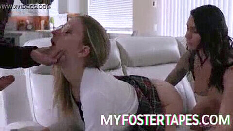 Foster teen Macy Meadows craves a Forever Family and gets pleasured by her stepmom Alexis Zara