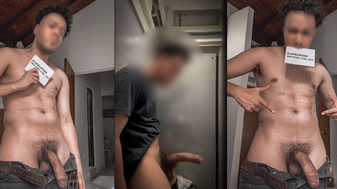 Naughty public restroom adventure ends with a explosive cumshot! (CENSORED VIDEO)
