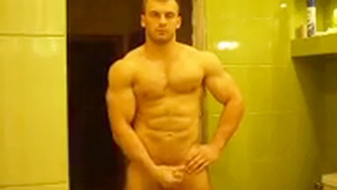 Muscle hunk cum, muscled, gay hunk