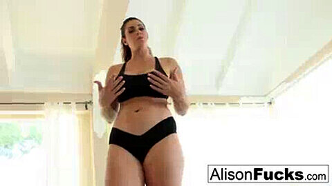 Sexy porn star Alison Tyler knows how to work her body as a yoga instructor