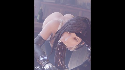 Tifa Lockhart de Final Fantasy s'amuse avec une grosse bite noire dans cette animation hentai très coquine ! GCRaw réalise tous tes désirs les plus fous !