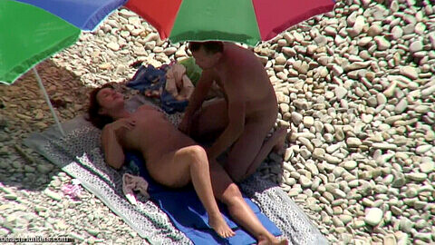 Naked, nude beach sex voyeur, arab park