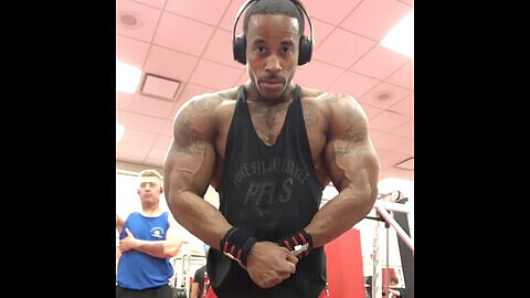 Black muscle, muscle posing, muscle tattoo
