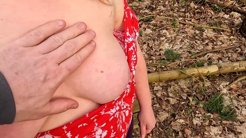 Outdoor, faphouse, slapping tits